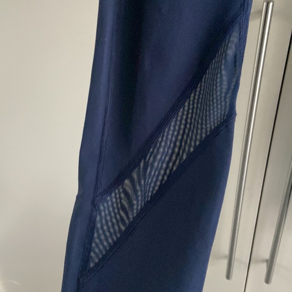 Aritzia The Constant Navy Blue Mesh Leggings - Picture 3 of 13
